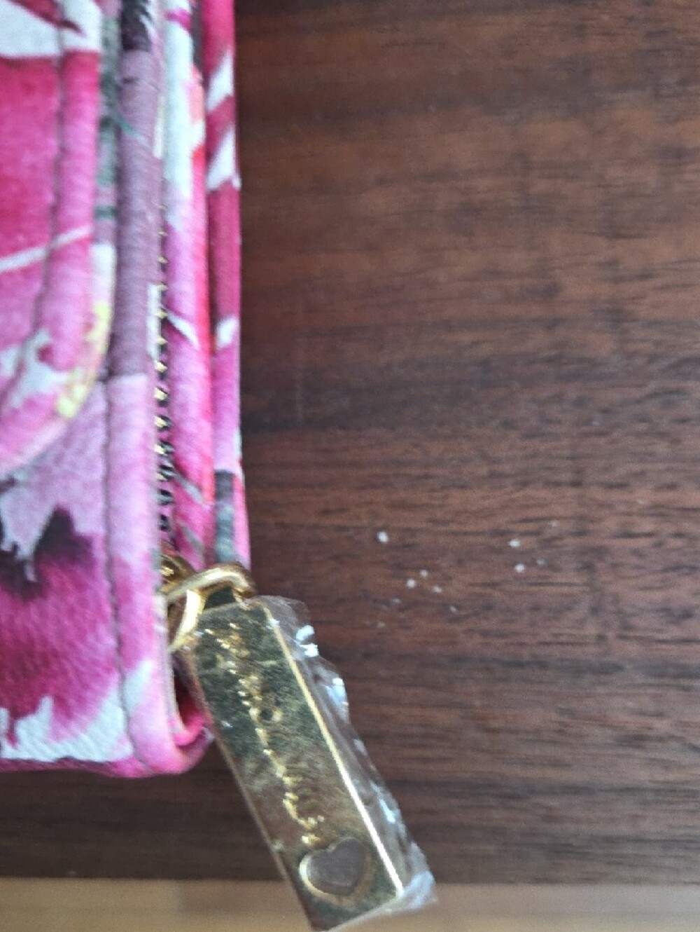 Betsey Johnson Pink Floral Bow Crossbody Bag with Gold Chain - Picture 6 of 7